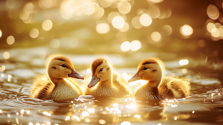 JPG 동물 편집이미지 새끼 오리 사람없음 야외 물 강 노란색 수영 보케 윤슬 편집실사 AI포토 AI콘텐츠 자연요소 물결 컬러 조류 수상스포츠 CG 파일형식