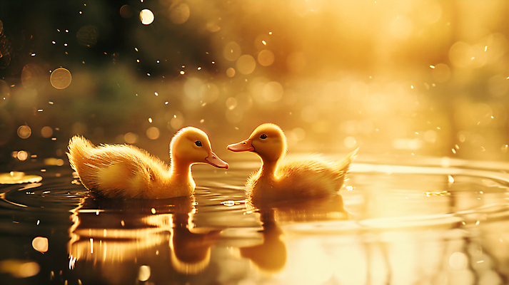 JPG 동물 편집이미지 새끼 오리 사람없음 야외 물 강 노란색 수영 보케 윤슬 편집실사 AI포토 AI콘텐츠 자연요소 물결 컬러 조류 수상스포츠 CG 파일형식