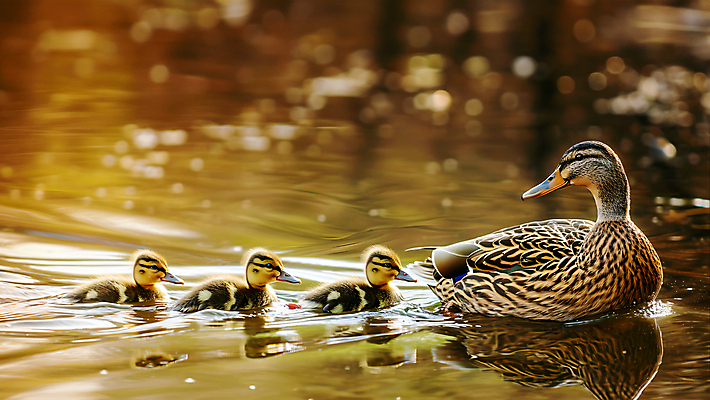 JPG 동물 편집이미지 여러마리 오리 사람없음 야외 물 강 갈색 수영 어미 윤슬 편집실사 AI포토 AI콘텐츠 자연요소 물결 컬러 다수 조류 수상스포츠 CG 파일형식