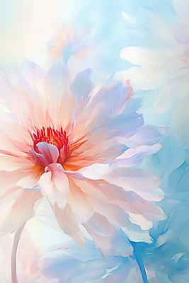 JPG 편집이미지 꽃 백그라운드 붓터치 사람없음 우아함 질감 유화 이미지편집 편집실사 식물 컨셉 미술 CG 파일형식