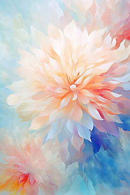 JPG 편집이미지 꽃 백그라운드 붓터치 사람없음 우아함 질감 유화 이미지편집 편집실사 식물 컨셉 미술 CG 파일형식