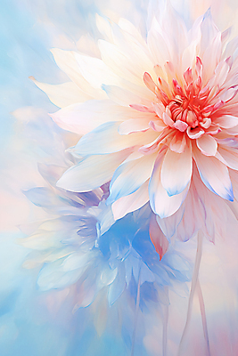 JPG 편집이미지 꽃 백그라운드 붓터치 사람없음 우아함 질감 유화 이미지편집 편집실사 식물 컨셉 미술 CG 파일형식