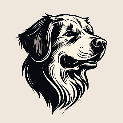 한마리 일러스트 사람없음 머리 개 강아지 심볼 베이지색 국내일러스트 AI파일 1 컬러 포유류 신체부위 반려동물 파일형식 벡터