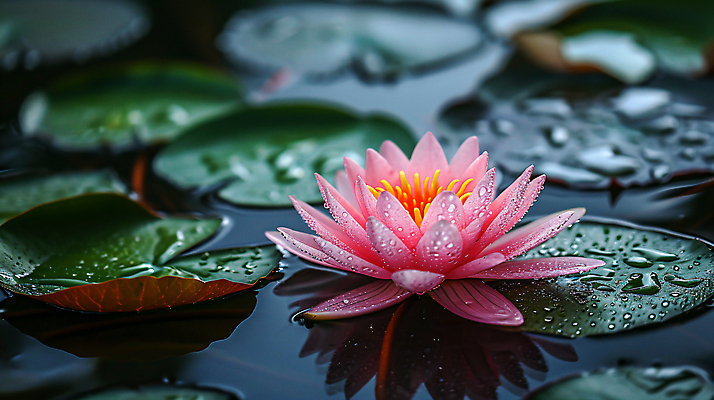 JPG 편집이미지 자연 연꽃 풍경 사람없음 물 물방울 연못 물가 우아함 연잎 편집실사 AI포토 AI콘텐츠 자연요소 꽃 컨셉 잎 CG 생태계 파일형식