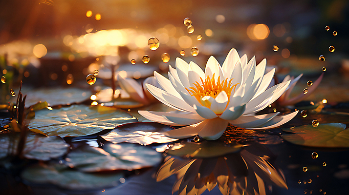 JPG 편집이미지 자연 연꽃 풍경 사람없음 물 물방울 연못 물가 우아함 연잎 편집실사 AI포토 AI콘텐츠 자연요소 꽃 컨셉 잎 CG 생태계 파일형식