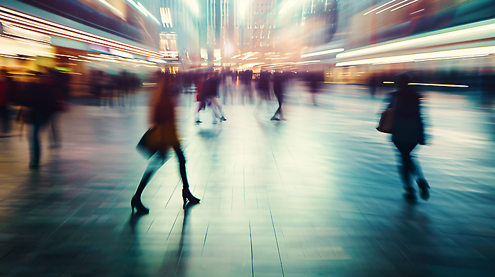 JPG 전신 편집이미지 이동 비즈니스 거리 사람 여러명 일상 걷기 도시 속도 바쁨 잔상 편집실사 AI인물포토 AI콘텐츠 다수 컨셉 모션 라이프 CG 파일형식 AI포토