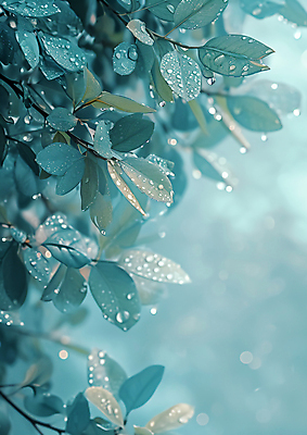 JPG 편집이미지 백그라운드 잎 자연 풍경 사람없음 빛 고요 물방울 숲 이슬 편안함 편집실사 AI포토 AI콘텐츠 식물 감각 CG 생태계 파일형식