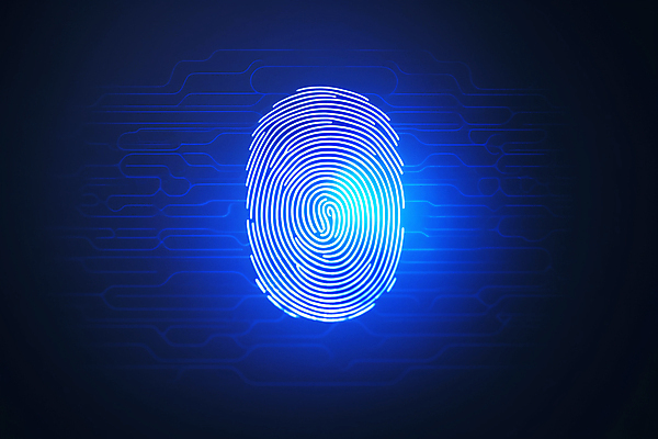 JPG 편집이미지 과학 기술 사람없음 파란색 빛 디지털 정보 암호 디지털합성 신분 생체인식기술 지문 지문인식 이미지편집 편집실사 AI컴퓨터그래픽 AI콘텐츠 컬러 CG 파일형식