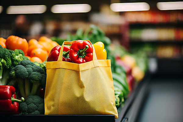 JPG 편집이미지 식재료 파프리카 사람없음 장보기 상점 시세 브로콜리 가득함 장바구니 디지털합성 마트 편집실사 AI포토 AI콘텐츠 채소 금융 쇼핑 바구니 CG 파일형식