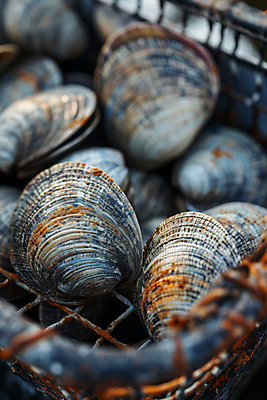 JPG 편집이미지 음식 식재료 조개 사람없음 껍질 신선 해산물 디지털합성 제철 산지직송 편집실사 AI포토 AI콘텐츠 어패류 CG 파일형식 직송