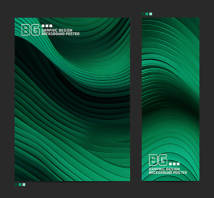 템플릿 포스터 물결 백그라운드 곡선 추상 사람없음 그래픽 초록색 세트 웨이브 이미지템플릿 AI파일 선 컬러 무늬 파일형식 벡터