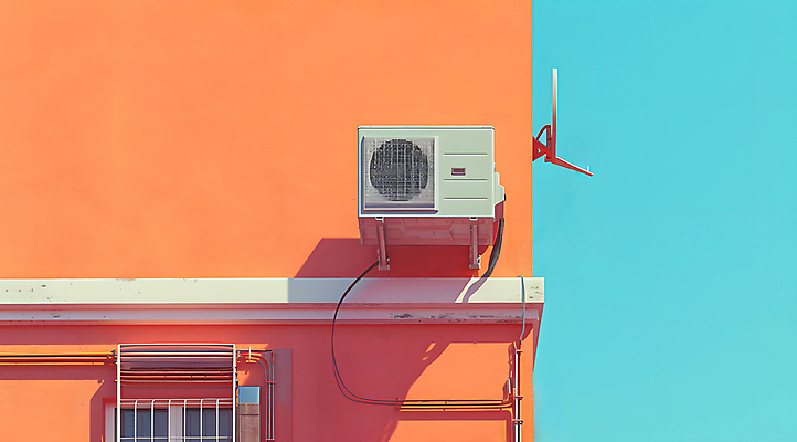 JPG 편집이미지 창문 빌딩 사람없음 건물 주황색 에어컨 디지털합성 실외기 파스텔톤 편집소스 미니멀 편집실사 AI포토 AI콘텐츠 건축물 컬러 가전제품 CG 파일형식