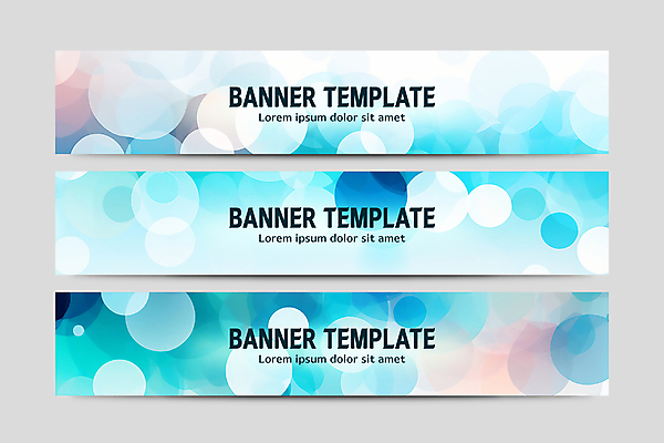 템플릿 배너템플릿 가로배너 백그라운드 패턴 추상 사람없음 파란색 세트 현수막 원형 겹침 기하학 AI파일 도형 배너 컬러 무늬 가로 파일형식 벡터