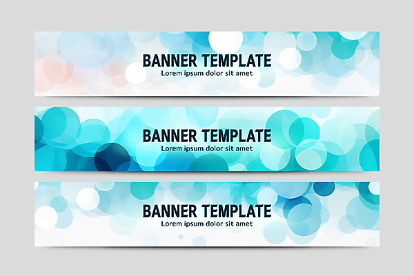 템플릿 배너템플릿 가로배너 백그라운드 패턴 추상 사람없음 파란색 세트 현수막 원형 겹침 기하학 AI파일 도형 배너 컬러 무늬 가로 파일형식 벡터
