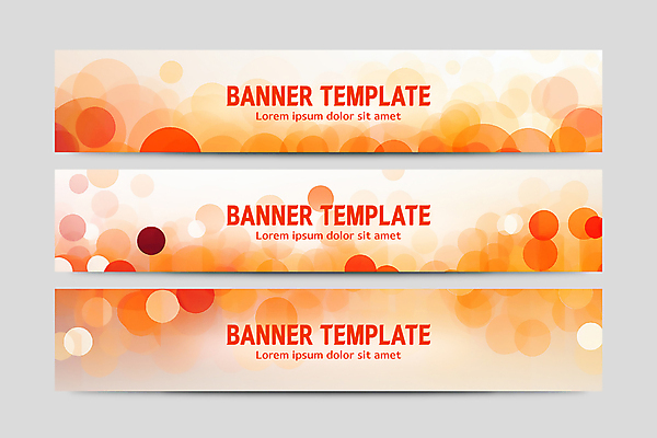 템플릿 배너템플릿 가로배너 백그라운드 패턴 추상 사람없음 세트 주황색 현수막 원형 겹침 기하학 AI파일 도형 배너 컬러 무늬 가로 파일형식 벡터