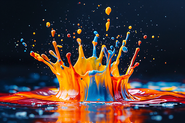 JPG 편집이미지 순간포착 사람없음 반사 물방울 액체 혼합 디지털합성 튀는물 스플래쉬 편집소스 편집실사 AI포토 AI콘텐츠 촬영기법 CG 액체표현 파일형식