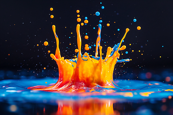 JPG 편집이미지 순간포착 사람없음 반사 물방울 액체 혼합 디지털합성 튀는물 스플래쉬 편집소스 편집실사 AI포토 AI콘텐츠 촬영기법 CG 액체표현 파일형식