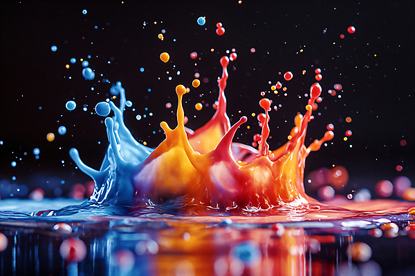 JPG 편집이미지 순간포착 사람없음 반사 물방울 액체 혼합 디지털합성 튀는물 스플래쉬 편집소스 편집실사 AI포토 AI콘텐츠 촬영기법 CG 액체표현 파일형식