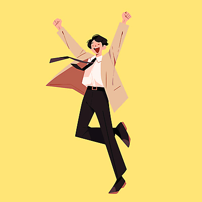 전신 남자 구두 일러스트 비즈니스 한명 미소 웃음 정장 성인 기쁨 만세 직장인 비즈니스맨 비즈니스캐릭터 만족 출근 성인남자한명만 국내일러스트 일러캐릭터 AI파일 직업 캐릭터 1 옷 감정 신발 모션 표정 사람 출퇴근 남자한명만 성인남자만 파일형식 벡터