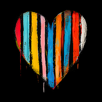 JPG 편집이미지 예술 붓터치 추상 사랑 사람없음 컬러풀 검은색 하트 팔레트 지저분함 디지털합성 편집소스 편집실사 모양 감정 컬러 무늬 감각 CG 파일형식