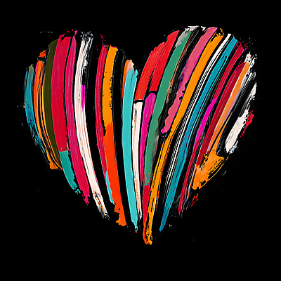 JPG 편집이미지 예술 붓터치 추상 사랑 사람없음 컬러풀 검은색 하트 팔레트 지저분함 디지털합성 편집소스 편집실사 모양 감정 컬러 무늬 감각 CG 파일형식