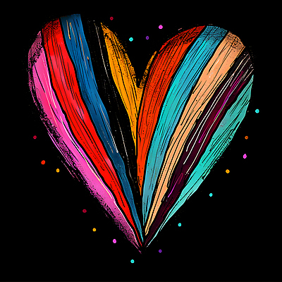 JPG 편집이미지 예술 붓터치 추상 사랑 사람없음 컬러풀 검은색 하트 팔레트 지저분함 디지털합성 편집소스 편집실사 모양 감정 컬러 무늬 감각 CG 파일형식