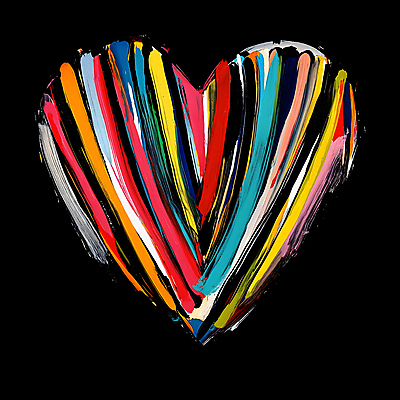 JPG 편집이미지 예술 붓터치 추상 사랑 사람없음 컬러풀 검은색 하트 팔레트 지저분함 디지털합성 편집소스 편집실사 모양 감정 컬러 무늬 감각 CG 파일형식