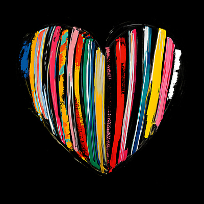 JPG 편집이미지 예술 붓터치 추상 사랑 사람없음 컬러풀 검은색 하트 팔레트 지저분함 디지털합성 편집소스 편집실사 모양 감정 컬러 무늬 감각 CG 파일형식