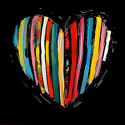 JPG 편집이미지 예술 붓터치 추상 사랑 사람없음 컬러풀 검은색 하트 팔레트 지저분함 디지털합성 편집소스 편집실사 모양 감정 컬러 무늬 감각 CG 파일형식