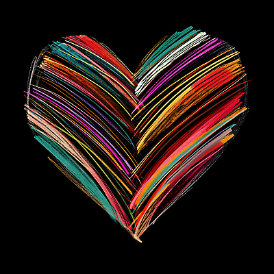 JPG 편집이미지 예술 붓터치 추상 사랑 사람없음 컬러풀 검은색 하트 팔레트 지저분함 디지털합성 편집소스 편집실사 모양 감정 컬러 무늬 감각 CG 파일형식