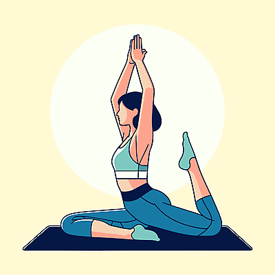 전신 여자 일러스트 요가 건강 한명 성인 운동복 손들기 평화 스트레칭 요가자세 매트 근력 레깅스 성인여자한명만 국내일러스트 AI파일 1 웰빙 옷 포즈 컨셉 모션 하의 사람 운동 여자한명만 성인여자만 파일형식 벡터