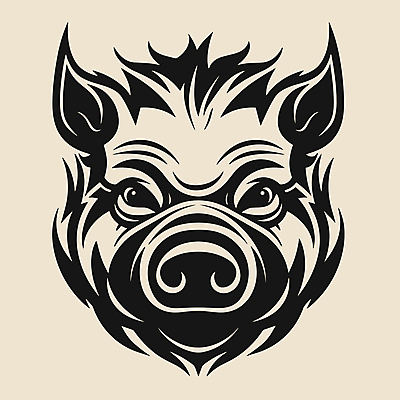 한마리 얼굴 일러스트 사람없음 돼지 심볼 국내일러스트 AI파일 1 포유류 신체부위 파일형식 벡터