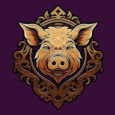 한마리 얼굴 일러스트 사람없음 돼지 황금 심볼 국내일러스트 AI파일 1 포유류 신체부위 파일형식 벡터