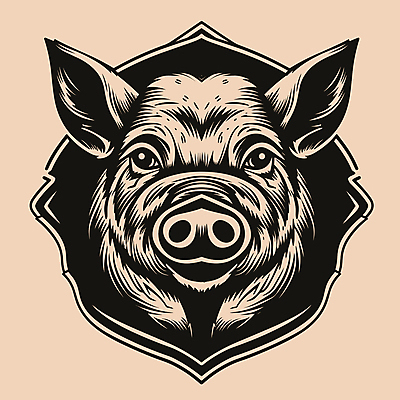 한마리 얼굴 일러스트 사람없음 돼지 심볼 국내일러스트 AI파일 1 포유류 신체부위 파일형식 벡터