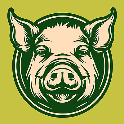 한마리 얼굴 일러스트 사람없음 돼지 심볼 국내일러스트 AI파일 1 포유류 신체부위 파일형식 벡터