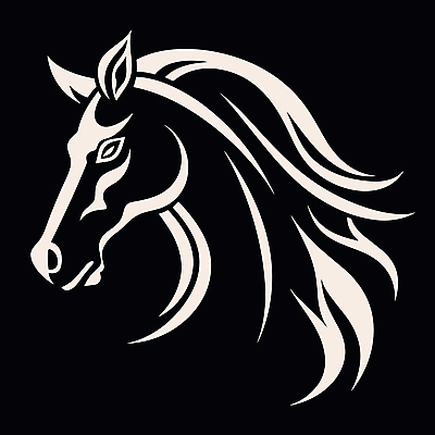 한마리 얼굴 일러스트 사람없음 말_동물 심볼 국내일러스트 AI파일 1 포유류 신체부위 파일형식 벡터