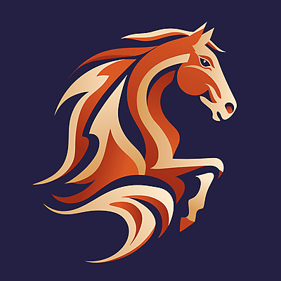 한마리 얼굴 일러스트 사람없음 말_동물 심볼 국내일러스트 AI파일 1 포유류 신체부위 파일형식 벡터