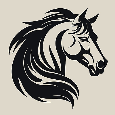 한마리 얼굴 일러스트 사람없음 말_동물 심볼 국내일러스트 AI파일 1 포유류 신체부위 파일형식 벡터