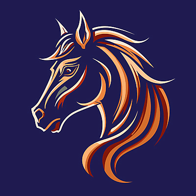 한마리 얼굴 일러스트 사람없음 말_동물 심볼 국내일러스트 AI파일 1 포유류 신체부위 파일형식 벡터