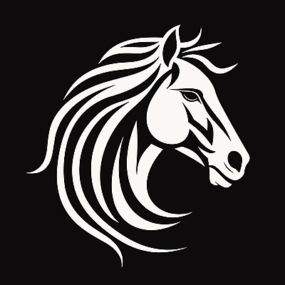 한마리 얼굴 일러스트 사람없음 말_동물 심볼 국내일러스트 AI파일 1 포유류 신체부위 파일형식 벡터