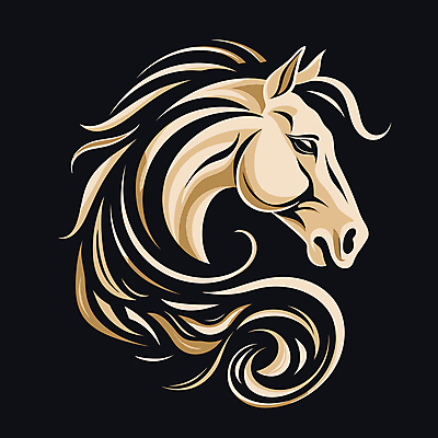 한마리 얼굴 일러스트 사람없음 말_동물 심볼 국내일러스트 AI파일 1 포유류 신체부위 파일형식 벡터