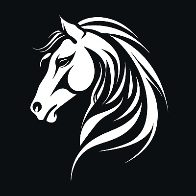 한마리 얼굴 일러스트 사람없음 말_동물 심볼 국내일러스트 AI파일 1 포유류 신체부위 파일형식 벡터