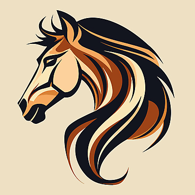 한마리 얼굴 일러스트 사람없음 말_동물 심볼 국내일러스트 AI파일 1 포유류 신체부위 파일형식 벡터