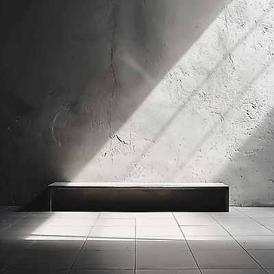 JPG 편집이미지 건축 벽 백그라운드 벤치 바닥 실내 그림자 사람없음 인테리어 햇빛 공간 회색 디지털합성 질감 콘크리트 편집소스 비어있는 편집실사 AI포토 AI콘텐츠 디자인 컬러 의자 내부 태양 CG 파일형식