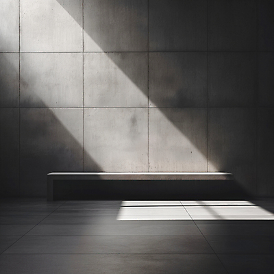 JPG 편집이미지 건축 벽 백그라운드 벤치 바닥 실내 그림자 사람없음 인테리어 햇빛 공간 회색 디지털합성 질감 콘크리트 편집소스 비어있는 편집실사 AI포토 AI콘텐츠 디자인 컬러 의자 내부 태양 CG 파일형식