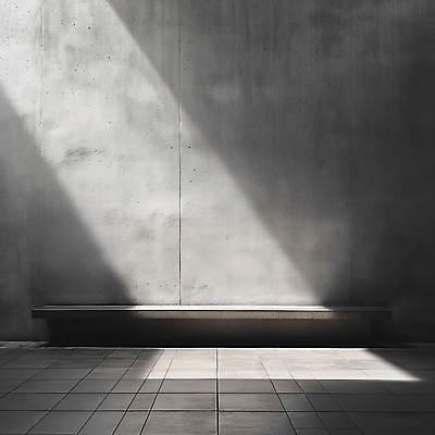 JPG 편집이미지 건축 벽 백그라운드 벤치 바닥 실내 그림자 사람없음 인테리어 햇빛 공간 회색 디지털합성 질감 콘크리트 편집소스 비어있는 편집실사 AI포토 AI콘텐츠 디자인 컬러 의자 내부 태양 CG 파일형식