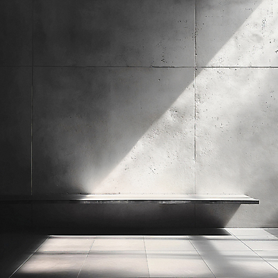 JPG 편집이미지 건축 벽 백그라운드 벤치 바닥 실내 그림자 사람없음 인테리어 햇빛 공간 회색 디지털합성 질감 콘크리트 편집소스 비어있는 편집실사 AI포토 AI콘텐츠 디자인 컬러 의자 내부 태양 CG 파일형식