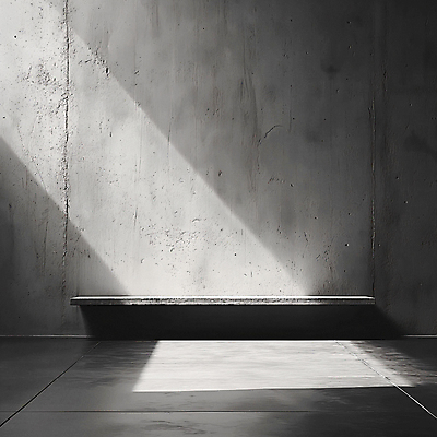 JPG 편집이미지 건축 벽 백그라운드 벤치 바닥 실내 그림자 사람없음 인테리어 햇빛 공간 회색 디지털합성 질감 콘크리트 편집소스 비어있는 편집실사 AI포토 AI콘텐츠 디자인 컬러 의자 내부 태양 CG 파일형식