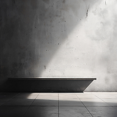 JPG 편집이미지 건축 벽 백그라운드 벤치 바닥 실내 그림자 사람없음 인테리어 햇빛 공간 회색 디지털합성 질감 콘크리트 편집소스 비어있는 편집실사 AI포토 AI콘텐츠 디자인 컬러 의자 내부 태양 CG 파일형식