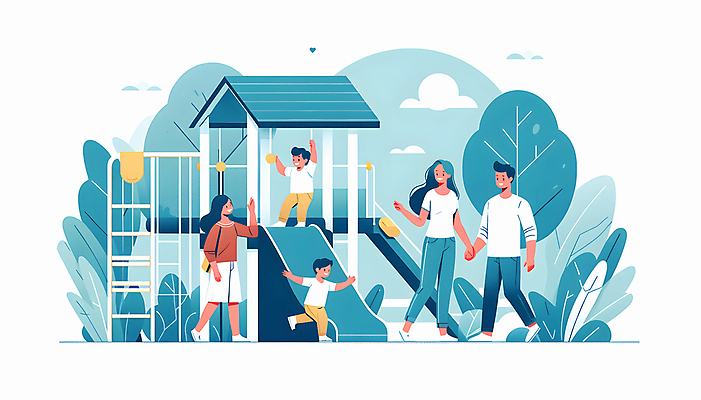 JPG 전신 여자 남자 행복 어린이 일러스트 가족 신혼부부 소녀 소년 여러명 성인 파란색 달리기 손잡기 놀이터 청약 국내일러스트 AI일러스트 AI콘텐츠 부부 감정 컬러 다수 관계 모션 놀이 사람 경제 신혼 파일형식